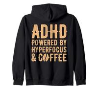 TDAH Powered by Hyperfocus and Coffee Retro Funny Sweat à Capuche