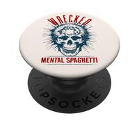 TDAH Spaghettis mentaux Détruits Neurodiversité Crâne Humour PopSockets PopGrip Adhésif