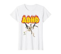 TDAH Squelette Meme TDAH Squelette T-Shirt Graphique avec Valeur