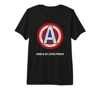 TDAH Super Power Motivational Self Estiem & Sensibilisation T-Shirt Haut de Gamme