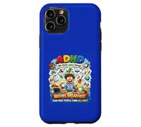 TDAH We Think More Things Before Breakfast Jeu de Mots drôle Coque pour iPhone 11 Pro
