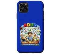 TDAH We Think More Things Before Breakfast Jeu de Mots drôle Coque pour iPhone 11 Pro Max