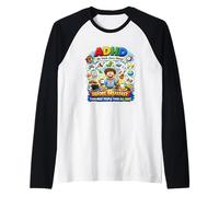 TDAH We Think More Things Before Breakfast Jeu de Mots drôle Manche Raglan
