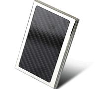 Tdaoxin Porte Carte de Visite en métal Durable, Porte-nom en Fibre de Carbone, Portefeuille de Cartes de Visite Mince à Fermoir magnétique pour Homme et Femme