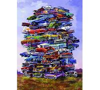 TDC Games Puzzle de voiture classique Fabulous Junkpile des années 50 - Puzzle vintage de 1000 pièces pour adultes