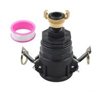 TDCuizent Adaptateur de réservoir IBC 5,1 cm Prise raccord rapide pour systèmes GeKa S60x6 Filetage en laiton pour la récolte d'eau de pluie Réservoirs d'eau potable et équipement d'irrigation de