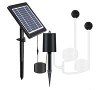 TDCuizent Aérateur de bassin solaire 3 W 6 V Pompe solaire avec 3 modes pour étangs de jardin, aquariums, kit d'oxygénateur durable, solution de qualité de l'eau portable