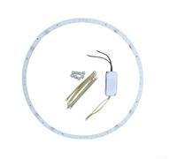 TDCuizent Bande lumineuse LED semi-circulaire incurvée de rechange haute luminosité tricolore en plastique transparent moderne pour décoration d'intérieur (4 pièces 6 W x 2 + pilote)