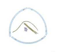 TDCuizent Bande lumineuse LED semi-circulaire incurvée de rechange haute luminosité tricolore en plastique transparent moderne pour décoration d'intérieur (3 pièces 27 W x 2 + pilote)