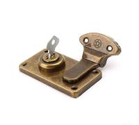 TDCuizent Boucle coulissante en bronze antique vintage pour valise, coffre, boîte à bijoux, boîte à outils, réparation à faire soi-même, 73 x 41 mm