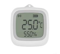 TDCuizent Capteur d'humidité intelligent SNZB-02WD avec écran LCD étanche IP65 pour serre, salle de bain, entrepôt, surveillance réelle et exportation de données, blanc