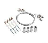 TDCuizent Celling Support de fixation pour chauffage infrarouge avec cadre réglable et fil de suspension en acier inoxydable de 1 m avec fixations au plafond, filetages de raccordement, vis et broches