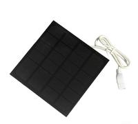 TDCuizent Chargeur de panneau solaire 6 V 2 W en silicium monocristallin sortie USB alimentation portable pour camping, voyage, appareils à faible puissance et petits systèmes