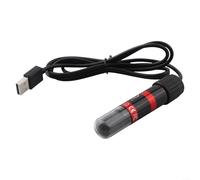 TDCuizent Chauffage d'aquarium submersible USB 90 mm Contrôle automatique de la température 26 °C IP68 Résistance à l'eau pour petits aquariums jusqu'à 20 L Tube en verre dur à chauffage rapide Noir