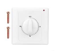 TDCuizent Compte à rebours AC 220 V Contrôle mécanique électronique Minuteur 86 panneaux 120 minutes Indicateur LED 2000 W Pompe à eau Contrôleur d'appareils ménagers (minuterie 15 min)