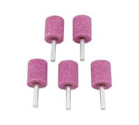 TDCuizent Cylindre de pierre montée abrasive sur tige de 6 mm pour outils rotatifs - Meule en corindon chromé haute dureté et résistante à l'usure pour le polissage du métal, du bois, du jade (15,2 x