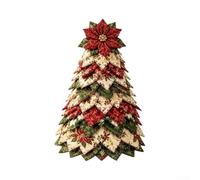 TDCuizent Décoration de sapin de Noël en tissu matelassé pour décoration de | Kit de patchwork à faire soi-même avec carrés de coton prédécoupés et motif vintage pour décoration de Noël de ferme