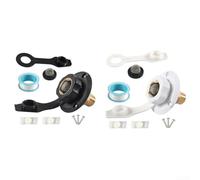 TDCuizent Entrée d'eau de RV City avec clapet anti-retour en laiton, bride de remplissage d'eau douce pour branchement de camping-car, bride de 7,6 cm de diamètre GHT et filetage NPT anti-fuite pour