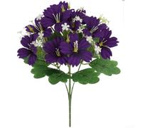 TDCuizent Fleurs artificielles Morning Glory à 5 têtes en soie - Fleurs réalistes pour décoration de mariage, fête, centre de table, arrangement de la maison, plantes décoratives légères et durables