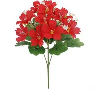 TDCuizent Fleurs artificielles Morning Glory à 5 têtes en soie réalistes pour décoration de mariage, fête, centre de table, arrangement de maison, plantes décoratives légères et durables, options de