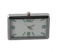 TDCuizent Horloge carrée rectangulaire à quartz pour tableau de bord avec grands chiffres en verre pour une lecture claire de la surface, support sécurisé pour grille d'aération ou tableau de bord