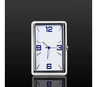 TDCuizent Horloge carrée rectangulaire à quartz pour tableau de bord avec grands chiffres en verre pour une lecture claire de la surface, support sécurisé pour grille d'aération ou tableau de bord