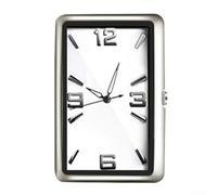 TDCuizent Horloge carrée rectangulaire à quartz pour tableau de bord avec grands chiffres en verre pour une lecture claire de la surface, support sécurisé pour grille d'aération ou tableau de bord