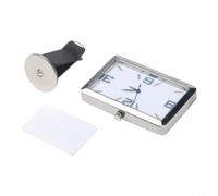 TDCuizent Horloge carrée rectangulaire à quartz pour tableau de bord avec grands chiffres en verre pour une lecture claire de la surface, support sécurisé pour grille d'aération ou tableau de bord