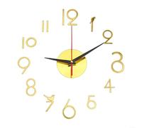 TDCuizent Horloge murale 3D sans cadre silencieuse à faire soi-même avec miroir en acrylique et chiffres grands autocollants muraux modernes à piles sans tic-tac pour salon, chambre à coucher, cuisine