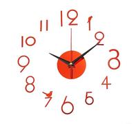 TDCuizent Horloge murale 3D sans cadre silencieuse à faire soi-même avec miroir en acrylique et chiffres grands autocollants muraux modernes à piles sans tic-tac pour salon, chambre à coucher, cuisine