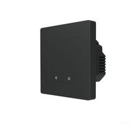 TDCuizent Interrupteur intelligent pour Tuya pour Zigbee pour MOES Star Ring Series Touch Control RF Télécommande Bouton rétroéclairé PC Matériau PC 86 x 86 mm Domotique Moderne Blanc Noir (2 Gang