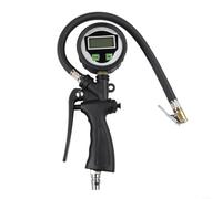 TDCuizent Jauge de pression des pneus numérique avec rétroéclairage LED - Outil de gonflage en acier pour voiture, camion, moto, SUV - Moniteur précis de pression des pneus (A)