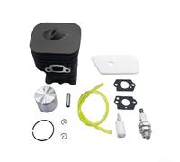 TDCuizent Kit cylindre et goupille 128R pour débroussailleuse 128CD 128L 128LD 128LDX 128DJX 125R 125RJ Composants de réparation de manchon métallique Puissance de coupe améliorée Solution économique