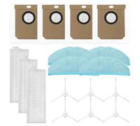 TDCuizent Kit d'accessoires de rechange pour aspirateur robot Everybot Q5 - Comprend 6 brosses latérales, 4 sacs à poussière, 3 chiffons et filtre pour un nettoyage efficace du sol, des poils