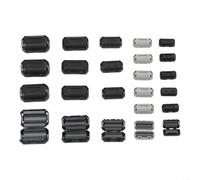 TDCuizent Kit de 24 perles de ferrite SNAP-ON - Filtre de bruit RFI pour réduction des interférences électromagnétiques - Ni-Zn - Boîte de rangement facile à installer - Cinq tailles pour câbles