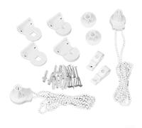 TDCuizent Kit de commande de store enrouleur avec chaîne à perles, tête en plastique de 25 mm et crochet pour un fonctionnement fluide, kit de remplacement pour stores et rideaux de fenêtre de maison