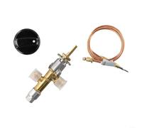 TDCuizent Kit de contrôle GPL avec thermocouple et bouton en laiton de rechange pour chauffage basse pression et gril compatible avec filetage 5/8-18UNF, tige en bronze, 115 x 50 x 30 mm, sécurité
