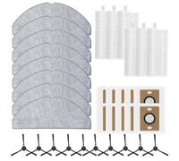 TDCuizent Kit de pièces de rechange pour aspirateur robot à vidange automatique ILIFE A30 Pro comprend un filtre, des serpillères, des sacs à poussière et des brosses latérales pour le nettoyage de la