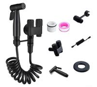 TDCuizent Kit de pulvérisation de bidet en acier inoxydable avec double vanne de contrôle à pression réglable pour une hygiène améliorée - Ensemble complet compact et peu encombrant - Support de tuyau