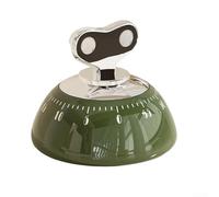 TDCuizent Kitchenr mécanique de 60 minutes pour cuisiner, étudier, travailler | Compte à rebours avec rotation | Acier inoxydable et ABS rouge/blanc/vert (vert)