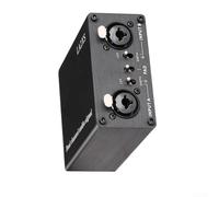 TDCuizent LA2XS Isolateur audio à double canal avec XLR 3 broches et prise jack 6,35 mm pour systèmes audio professionnels Transformateur d'adaptation d'impédance pour studio Live Stage et équipement