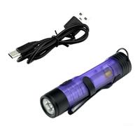 TDCuizent Lampe de camping LED magnétique rechargeable avec clip, lampe portable, plusieurs modes de type C, charge rapide IP44, étanche pour randonnée, liste des parents (violet foncé)