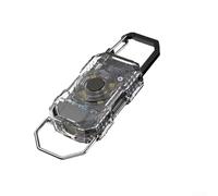 TDCuizent Lampe de poche porte-clés 200 lumens portable LED avec clip étanche en alliage d'aluminium pour le camping, la randonnée, équipement essentiel pour clés et sacs (noir)