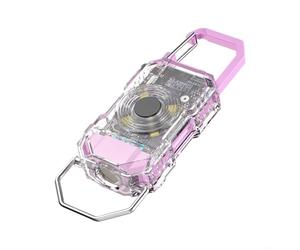 TDCuizent Lampe de poche porte-clés 200 lumens portable LED avec clip étanche en alliage d'aluminium pour le camping, la randonnée, équipement essentiel pour clés et sacs (violet)