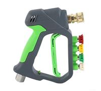 TDCuizent Lance en laiton à haute pression 4500 PSI avec poignée de nez pour nettoyage de voiture, tâches commerciales et résidentielles, connecteur 6,35 mm ou 9,5 mm (vert)