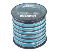 TDCuizent Ligne de pêche à 4 brins en polyéthylène 500 m - Fil multifilament haute résistance avec faible mémoire de forme - Anti-coulée lisse - Pour pêche en eau salée et eau douce - Bleu camouflage
