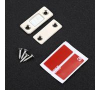 TDCuizent Loquet de porte de placard magnétique ultra fin et puissant sans perçage - Serrure invisible en métal et aimant pour amélioration de la maison (argenté)