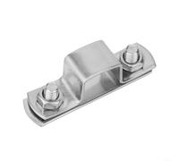 TDCuizent Lot de 1 support de connecteur en forme de U 25 mm x 25 mm en acier inoxydable 304 Argenté 78 mm Longueur 19 mm Largeur 25 mm Pas pour tuyauterie câbles montage conduit