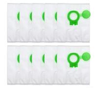 TDCuizent Lot de 10 sacs à poussière de rechange pour SEBO Airbelt D2 à quatre couches en matériau non tissé avec capuchon de filtre pour D2 UltraBag D2 Total D2 Storm D2 T Blanc résistant aux