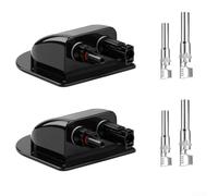 TDCuizent Lot de 2 boîtiers de jonction pour panneau solaire - En ABS - Résistant aux intempéries - Pour camping-car, caravane, bateau, toit de 2 à 6 mm² - Boîtier scellé à double entrée avec bornes